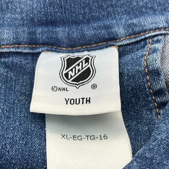 NHL Chicago Blackhawks Youth Denim Jacket XL 18/20 - Licensed Legacy Collection - Picture 3 of 7